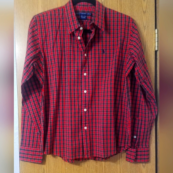 Ralph Lauren Other - Ralph Lauren Sport Boys Red Plaid Shirt Size XL